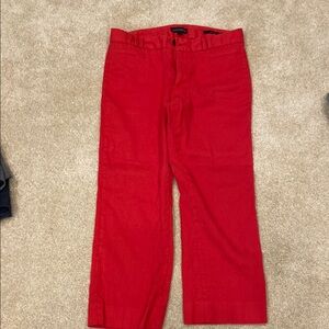 #Banana Republic #linen Red Ankle Cropped Pants (Logan Crop)